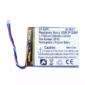 Replacement Bluetooth Headphone battery for Sony XDR-P1DBP,Sony SF-03