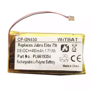 Replacement Bluetooth Headphone battery for Jabra AHB651935HPJ
