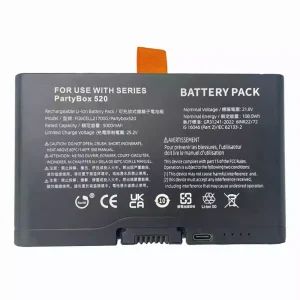 Replacement Bluetooth speaker battery for JBL PartyBox 520,FG6CELL21700G