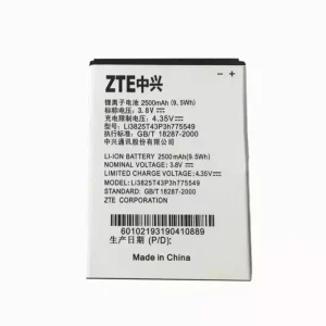 Phone battery Li3825T43P3H775549 for ZTE V987,N919,V967S,N980,N919D,U935