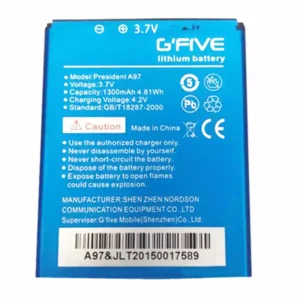 Phone battery for GFIVE president A97