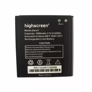 Phone battery for Highscreen Zera F (Rev.S)