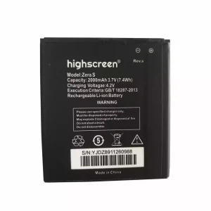 Phone battery for Highscreen Zera S (Rev.s)