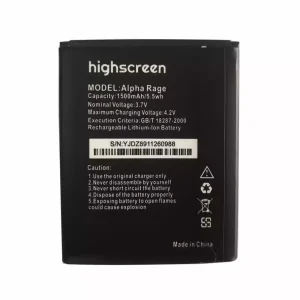 Phone battery for Highscreen Alpha Rage