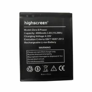Phone battery for Highscreen Zera S Power
