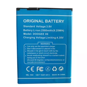 Phone battery for DOOGEE X6