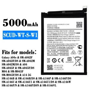 Phone battery SCUD-WT-S-W1 for Samsung Galaxy A04e/A14 5G