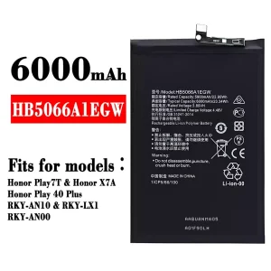 Phone battery HB5066A1EGW for HUAWEI Honor Play 7T/ Honor X7A/Honor Play 40 Plus