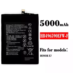 Phone battery HB496590EFW-F for HUAWEI HONOR X7
