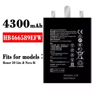 Phone battery HB466589EFW for HUAWEI Honor 50 Lite/Nova 8i