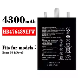 Phone battery HB476489EFW for HUAWEI Honor 50 / Nova 9