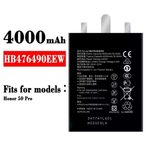 Phone battery HB476490EEW for HUAWEI Honor 50 Pro