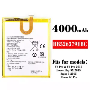 Phone battery HB526379EBC for HUAWEI Y6 Pro 2015 / Honor Play 5X 2015 / Enjoy 5 2015 / Honor 4C Pro