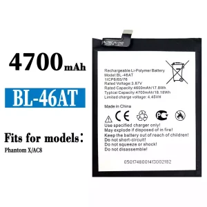 Phone battery BL-46AT for Tecno Phantom X