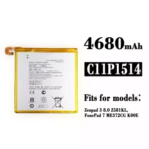 Phone battery C11P1514 for Asus Zenpad 3 8.0 / FonePad 7