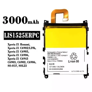 Phone battery LIS1525ERPC for Sony Xperia Z1 Honami, Xperia Z1 C6902 C6903 C6906 C6943 SO-01F SOL23