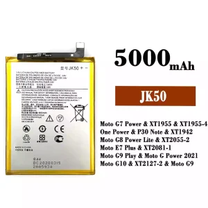 Phone battery JK50 for Motorola Moto G7 Power / Moto G8 Power Lite / Moto E7 Plus / Moto G9 Play / Moto G Power 2021 / Moto G10