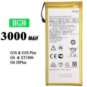 Phone battery HG30 for Motorola Moto G5S / G5S Plus / G6
