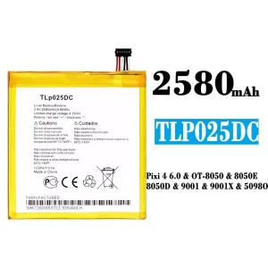 Phone battery TLp025DC for Alcatel Pixi 4 6.0