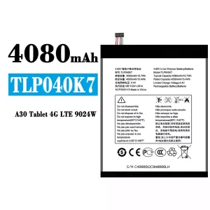 Phone battery TLP040K7 for Alcatel A30 Tablet 4G LTE 9024W