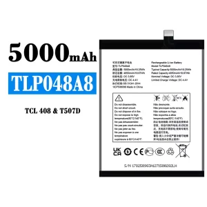 Phone battery TLP048A8 for Alcatel TCL 408/T507D