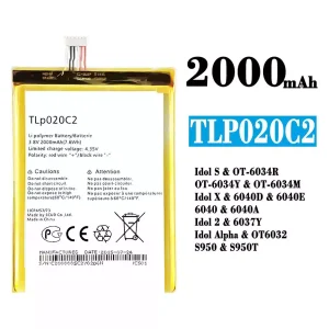 Phone battery TLp020C2 for Alcatel Idol S/Idol X/IDOL 2 /IDOL ALPHA