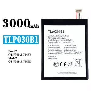 Phone battery TLp030B1 for Alcatel pop s7/Flash 2