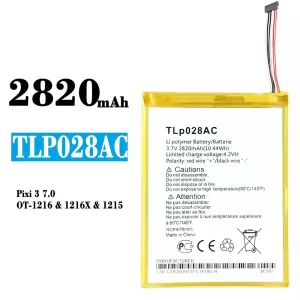 Phone battery TLp028AC for Alcatel Pixi 3 7.0