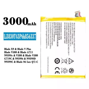 Phone battery Li3830T43P6h856337 for ZTE Blade X9/Blade V Plus/Blade V580/Blade A711