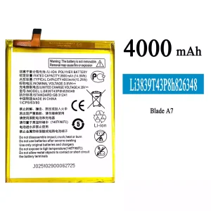 Phone battery Li3839T43P8h826348 for ZTE Blade A7