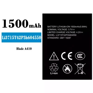 Phone battery Li3715T42P3h604550 for ZTE Blade A410