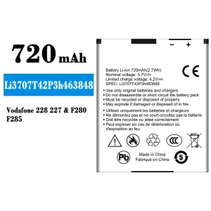 Phone battery Li3707T42P3h463848 for ZTE Vodafone 228 227/F280/F285