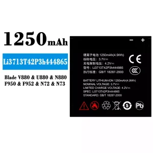 Phone battery Li3713T42P3h444865 for ZTE Blade V880/U880/N880/F950/F952/N72/N73