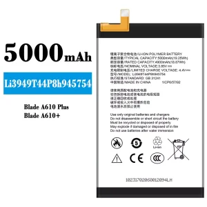 Phone battery Li3949T44P8h945754 for ZTE Blade A610+/A610 PLUS