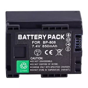 Camera battery for Canon BP-807 BP-808 BP-809