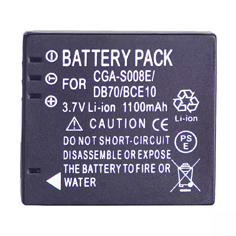 Camera battery for PANASONIC CGA-S008 CGA-S008A CGA-S008A/1B CGA-S008E CGA-S008E/1B