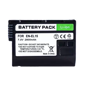 Camera battery for Nikon EN-EL15,EN-EL15A,EN-EL15B,EN-EL15C
