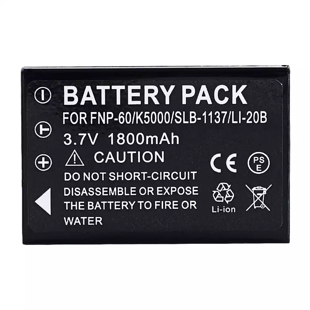 Camera battery for FUJIFILM NP-60 FNP-60.OLYMPUS LI-20B,SAMSUNG SLB-1037,SLB-1137.KODAK KLIC-5000.Pentax D-Li2.Ricoh DB-40