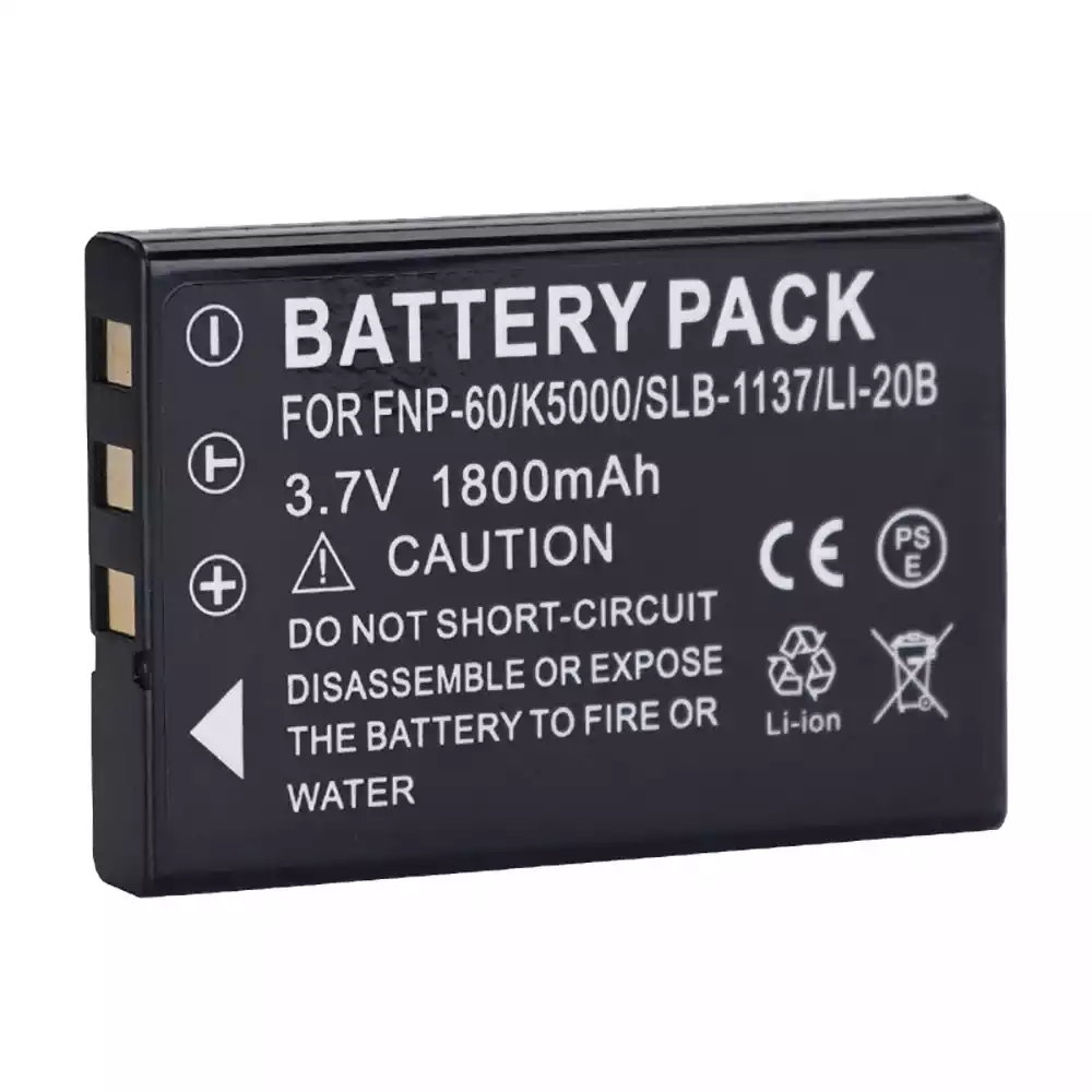Camera battery for FUJIFILM NP-60 FNP-60.OLYMPUS LI-20B,SAMSUNG SLB-1037,SLB-1137.KODAK KLIC-5000.Pentax D-Li2.Ricoh DB-40 - Image 2