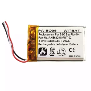 Replacement Bluetooth Headphone battery for Bang & Olufsen AHB622540PMT-02,643826,1643874