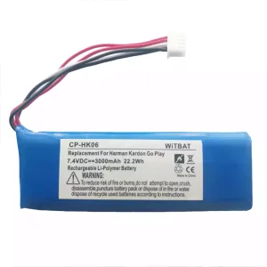 Replacement Bluetooth speaker battery for Harman Kardon Go Play,GSP1029102 01