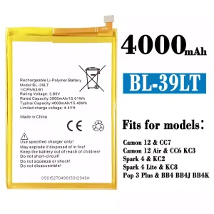 Phone battery BL-39LT for Tecno Camon 12 / Camon 12 Air / Spark 4 / Spark 4 Lite / Pop 3 Plus
