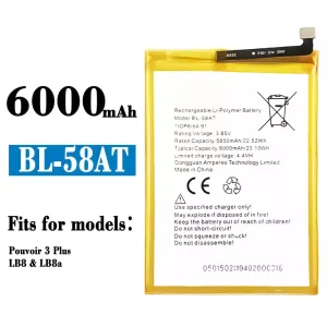 Phone battery BL-58AT for Tecno Pouvoir 3 Plus