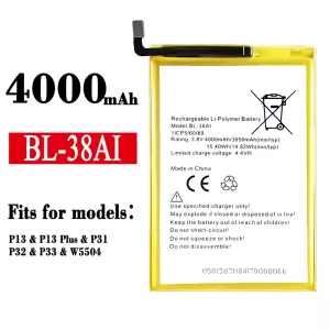 Phone battery BL-38AI for Tecno P13 / P13 Plus / P31 / P32 / P33 / W5504