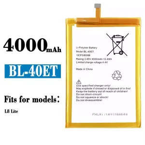 Phone battery BL-40ET for Tecno L8 lite