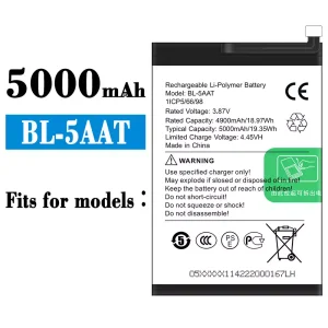 Phone battery BL-5AAT for Tecno