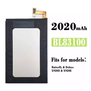 Phone battery BL83100 for HTC Butterfly