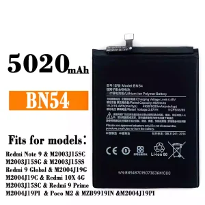 Phone battery BN54 for Xiaomi Redmi Note 9 / Redmi 10X 4G  / Poco M2