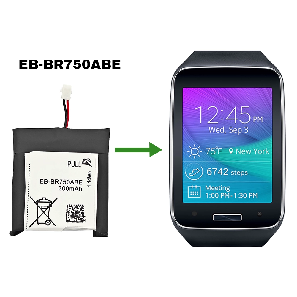 Replacement battery EB-BR750ABE for Samsung Galaxy Gear S R750,SM-R750,SM-N910A SM-N910V SM-N910A SM-N915P SM-N910T - Image 4