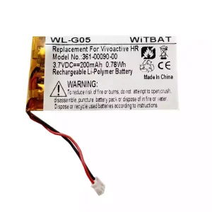 Battery for Garmin VivoActive HR,361-00090-00
